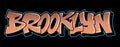 Graffiti style lettering text design